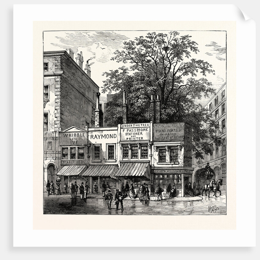 The Tree at the Corner of Wood Street 1870 London by Anonymous