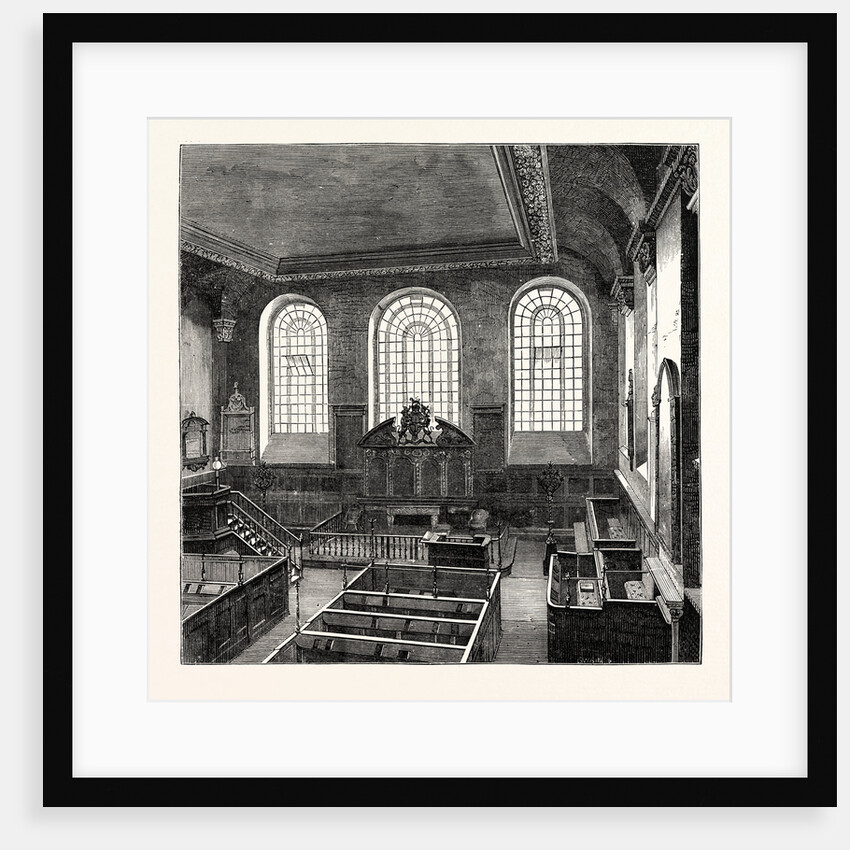 Interior of St. Michael's Wood Street 1876 London by Anonymous