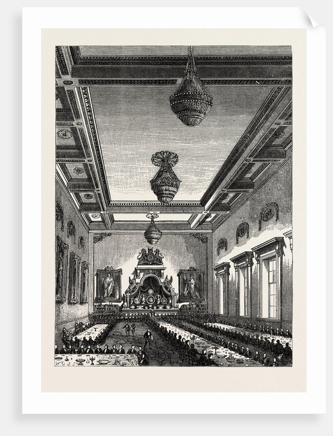 Interior of Grocers' Hall 1876 London by Anonymous