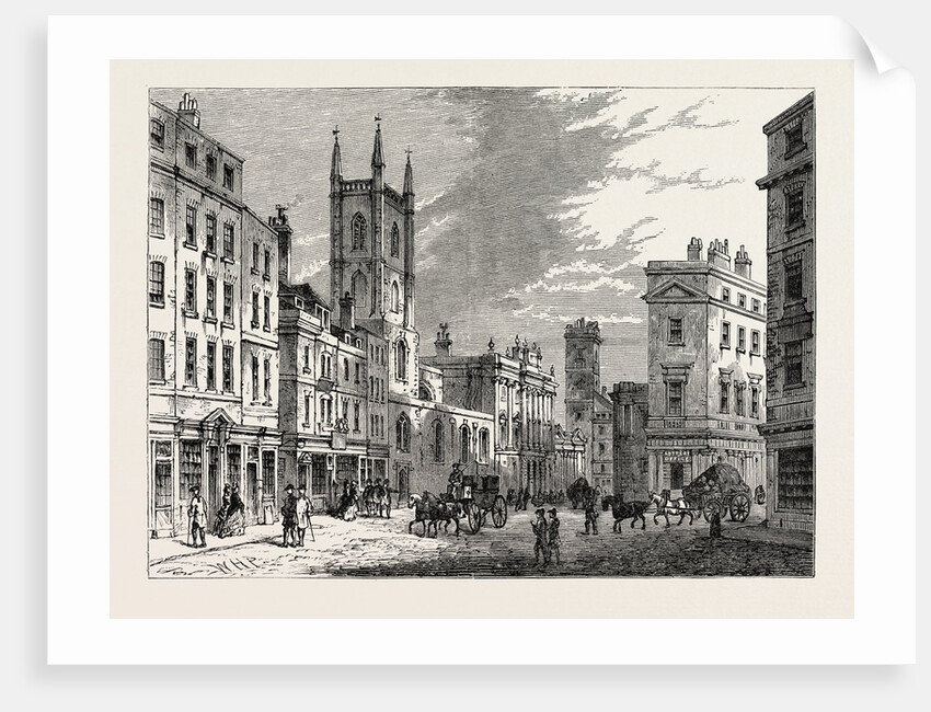 The Old Bank Looking from the Mansion House 1730 London by Anonymous