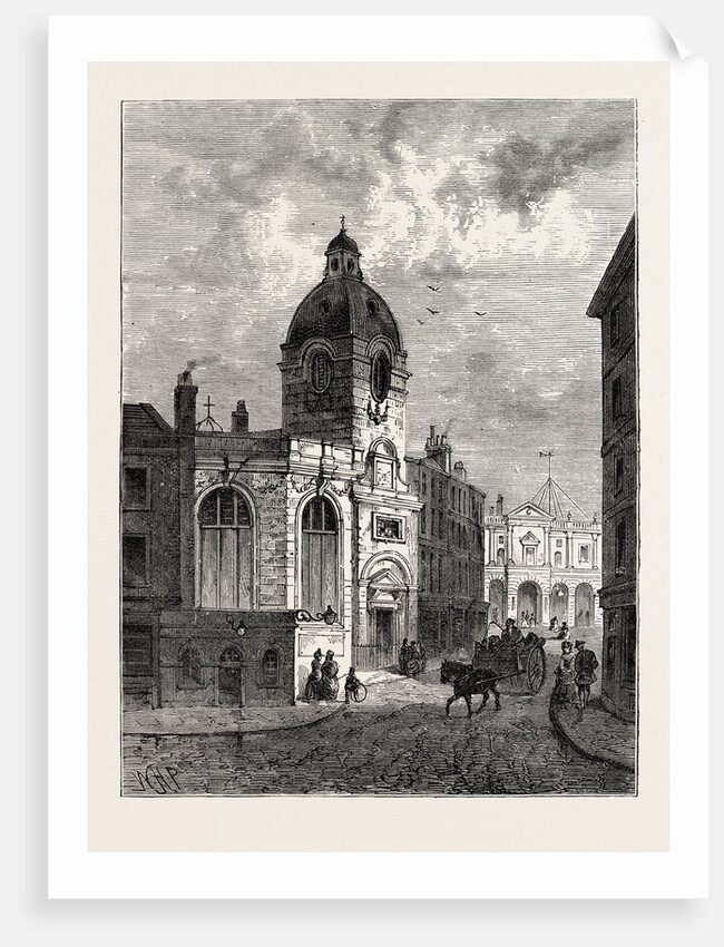 The Church of St. Benet Fink from an Old View London by Anonymous