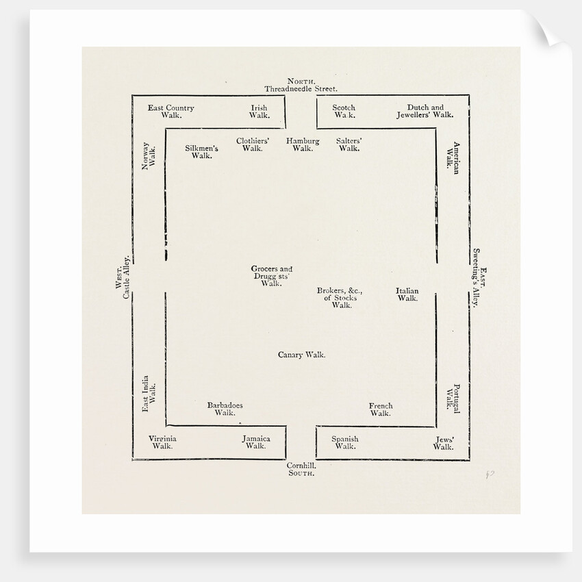Plan of the Exchange in 1837 London by Anonymous