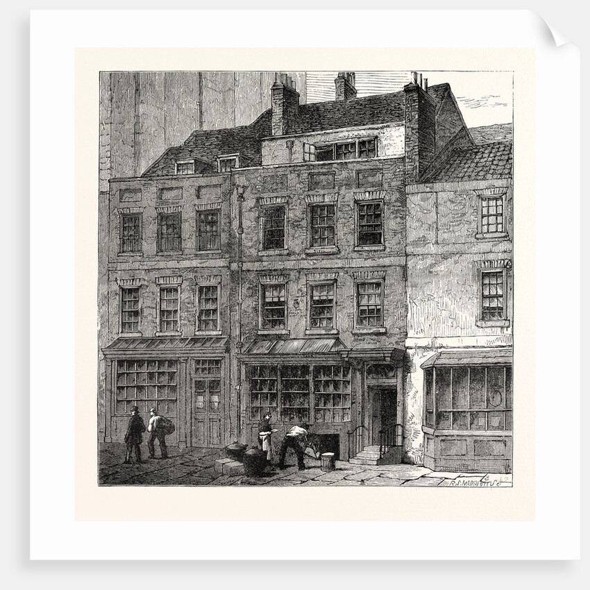 Pope's House Plough Court Lombard Street 1860 London by Anonymous