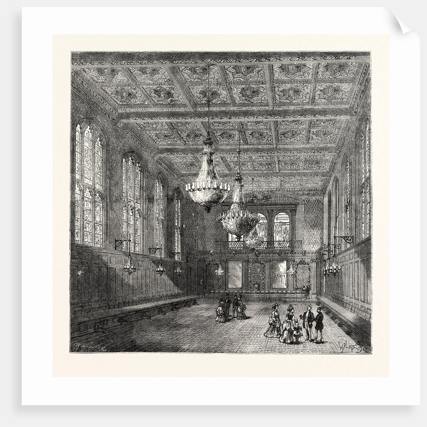 Interior of Merchant Taylors' Hall London by Anonymous