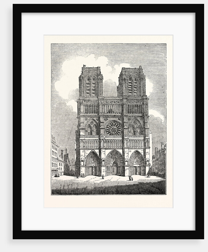 Principal Front of the Cathedral of Nôtre Dame Paris France by Anonymous