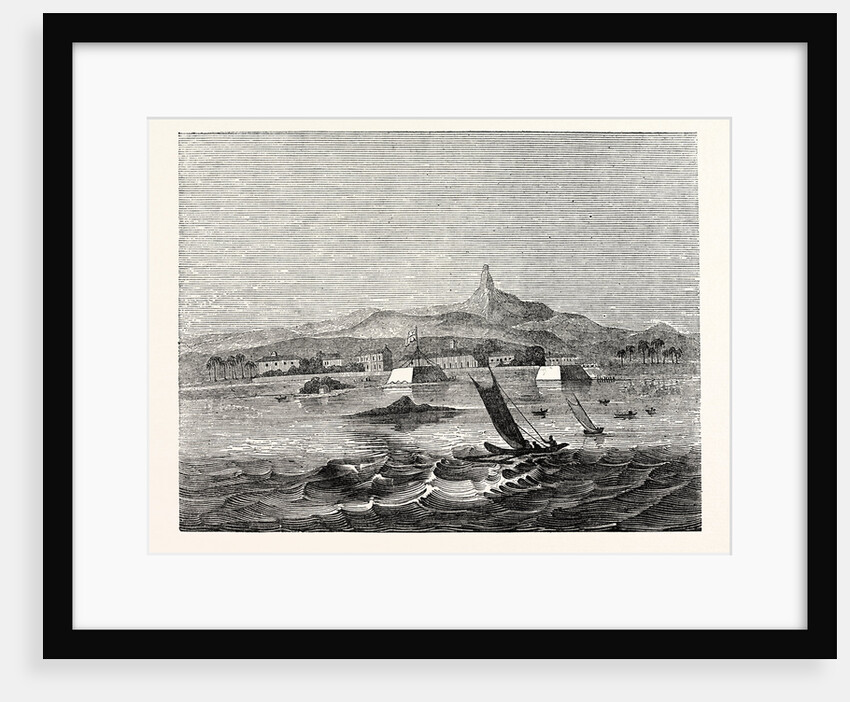 The Island of Ceylon: Distant View of Adam's Peak from Fort Colombo Roads by Anonymous