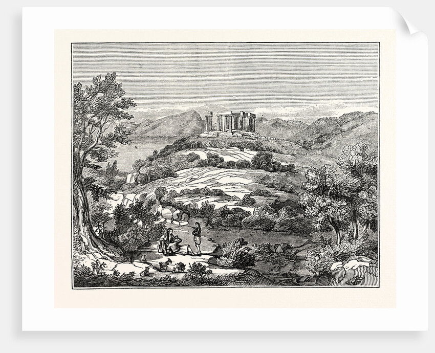 View in Aegina with the Temple of Jupiter Panhellenus by Anonymous