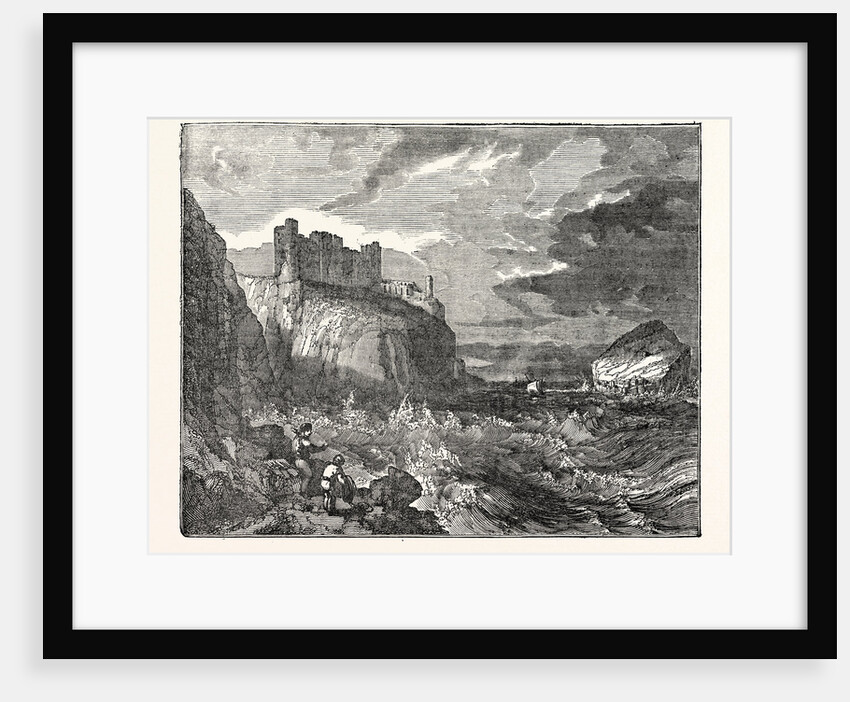 View of Tantallon Castle with the Bass Rock in the Distance by Anonymous