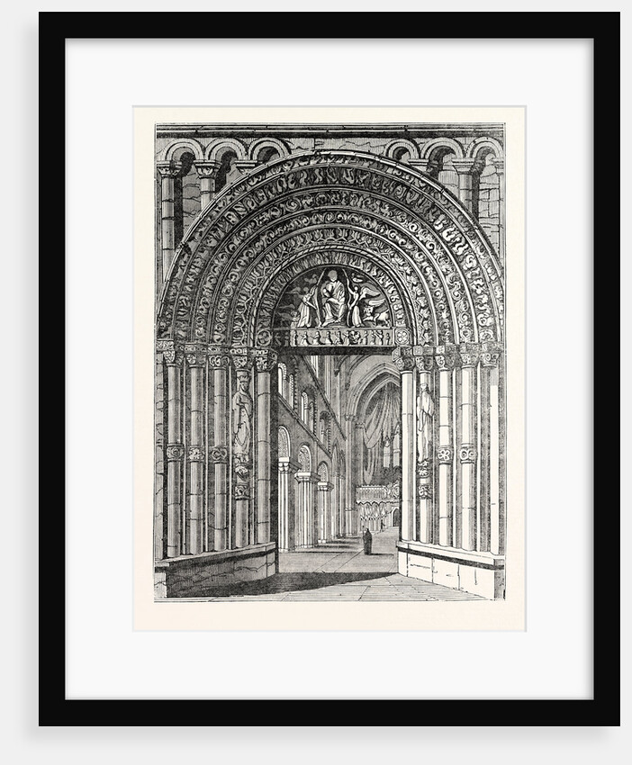 Principal Entrance and Interior of Rochester Cathedral by Anonymous