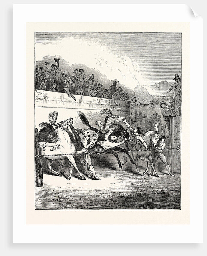 A Roman Horse-Race: Horses Preparing to Start by Anonymous