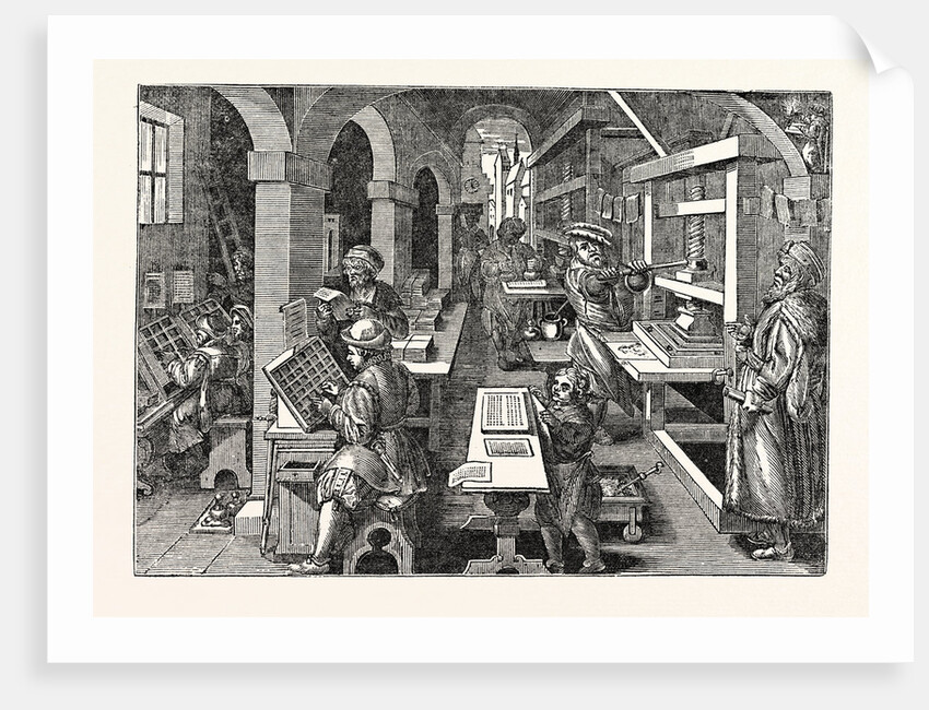 Ancient View of a Dutch Printing-Office by Anonymous