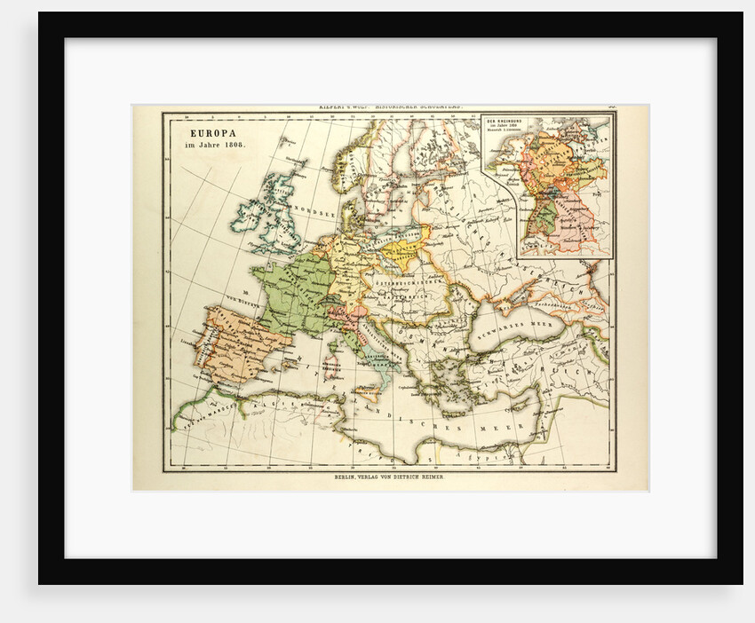 Map of Europe in 1808 by Anonymous