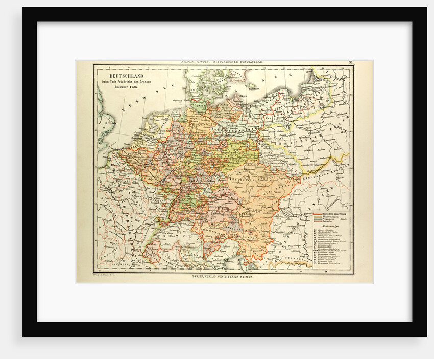 Map of Germany in 1786 by Anonymous