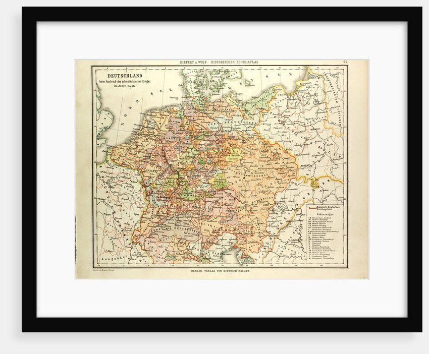 Map of Germany in 1546 by Anonymous