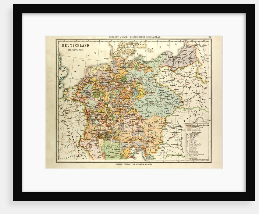 Map of Germany in 1378 by Anonymous