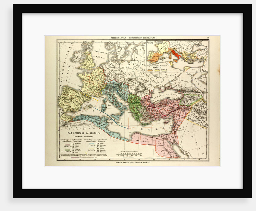 Map of the Roman Empire in the 4th and 5th Centuries A.D. by Anonymous
