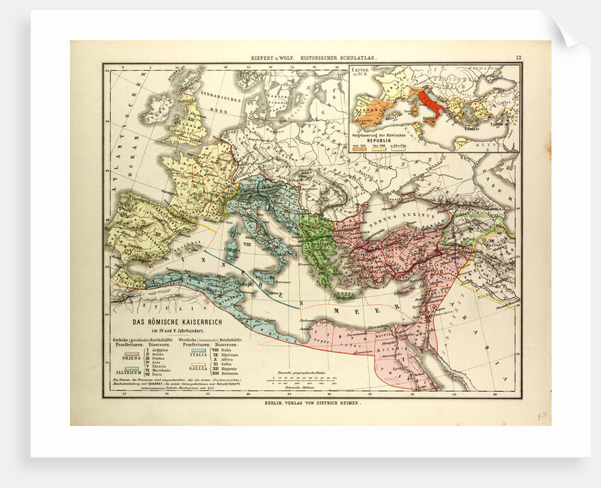 Map of the Roman Empire in the 4th and 5th Centuries A.D. by Anonymous