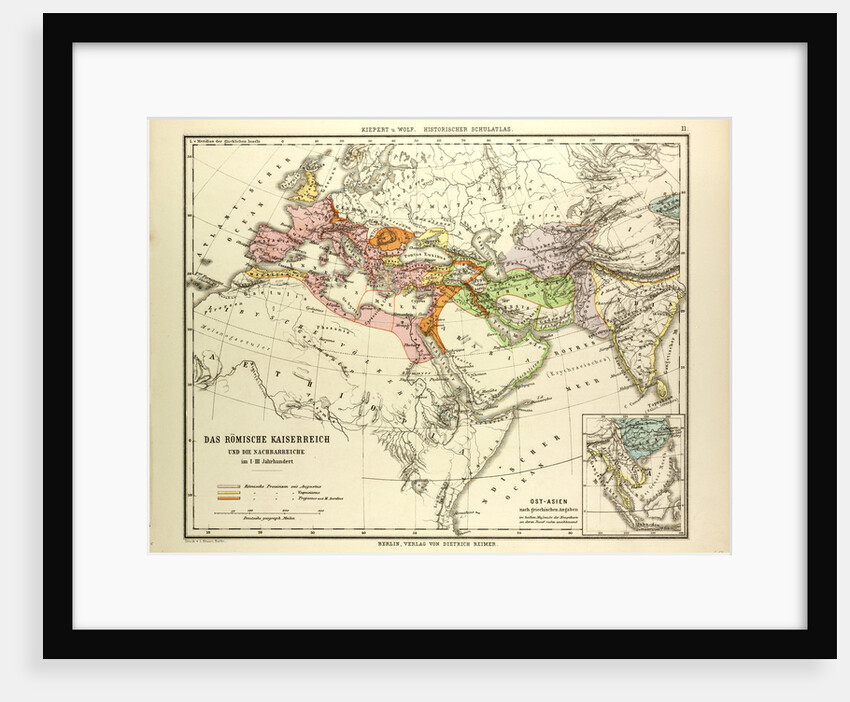 Map of the Roman Empire and Its Neighbour Empires in the 1st 2nd and 3rd Centuries A.D. by Anonymous