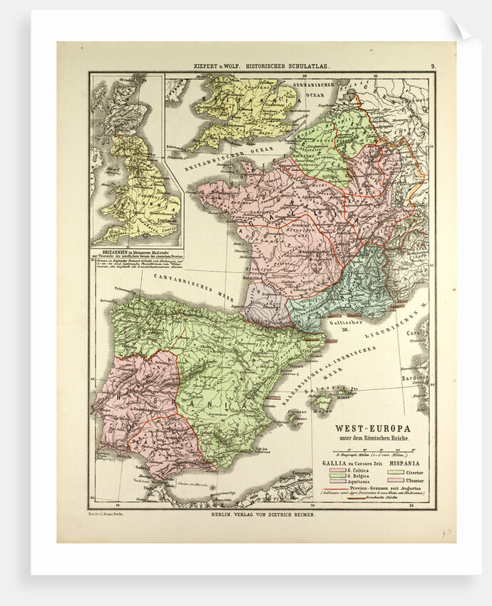 Map of Western Europe and the Roman Empire by Anonymous
