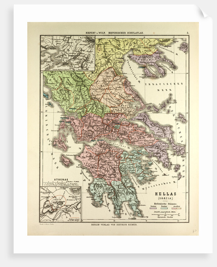 Old Map of Greece by Anonymous