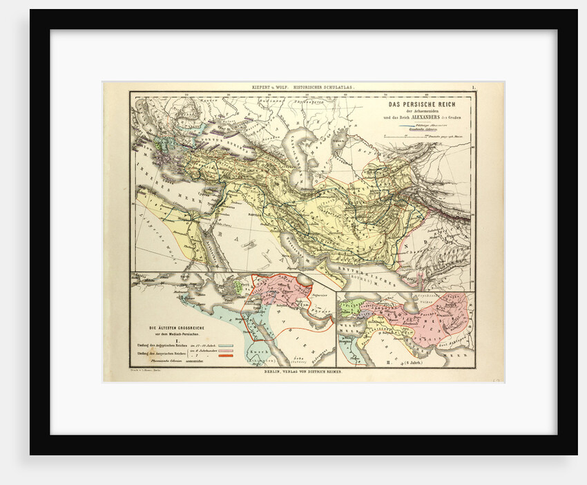 Map of the Persian Empire and the Empire of Alexander the Great by Anonymous
