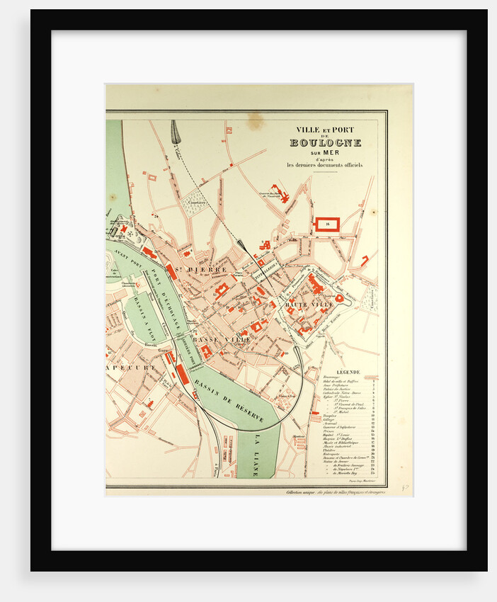 Map of Boulogne Sur Mer by Anonymous