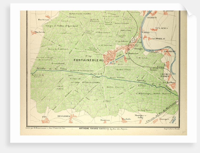Map of Melun Fontainebleau by Anonymous