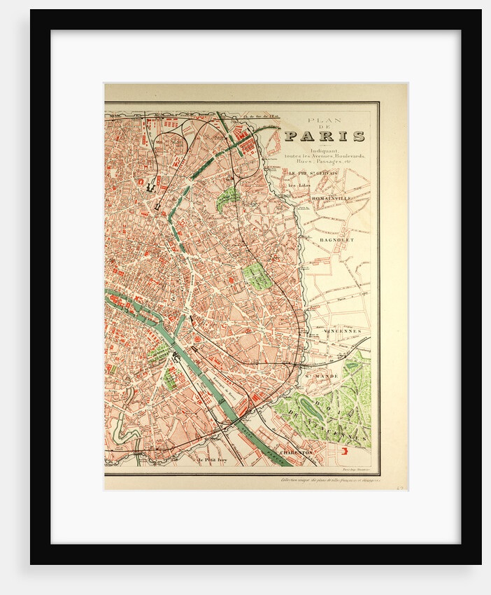 Map of Paris by Anonymous