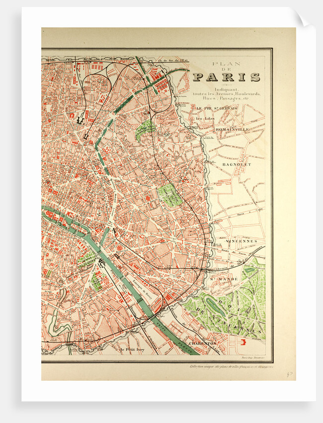 Map of Paris by Anonymous