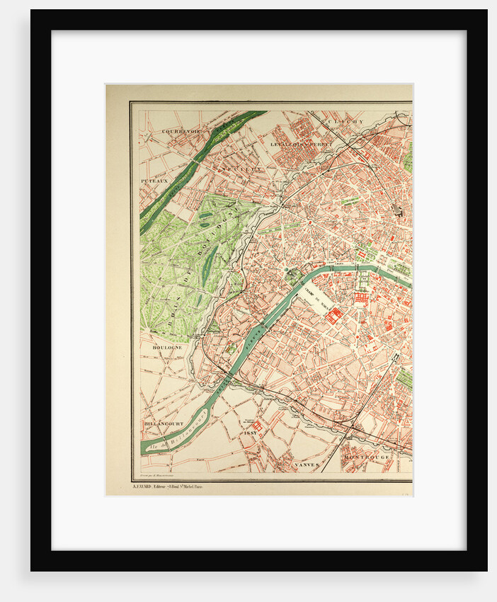 Map of Paris by Anonymous