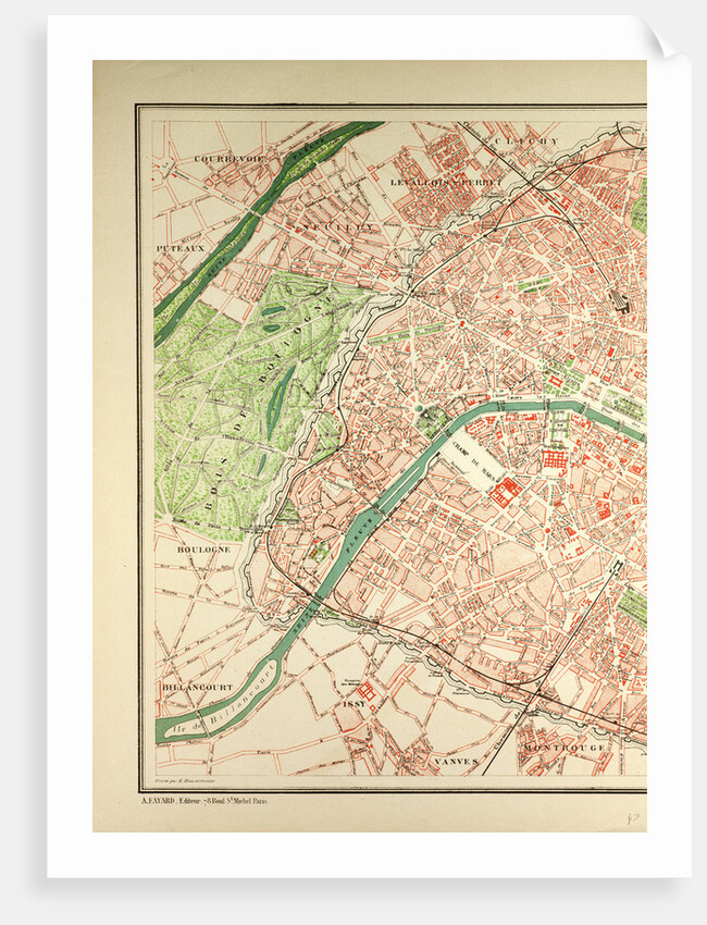 Map of Paris by Anonymous