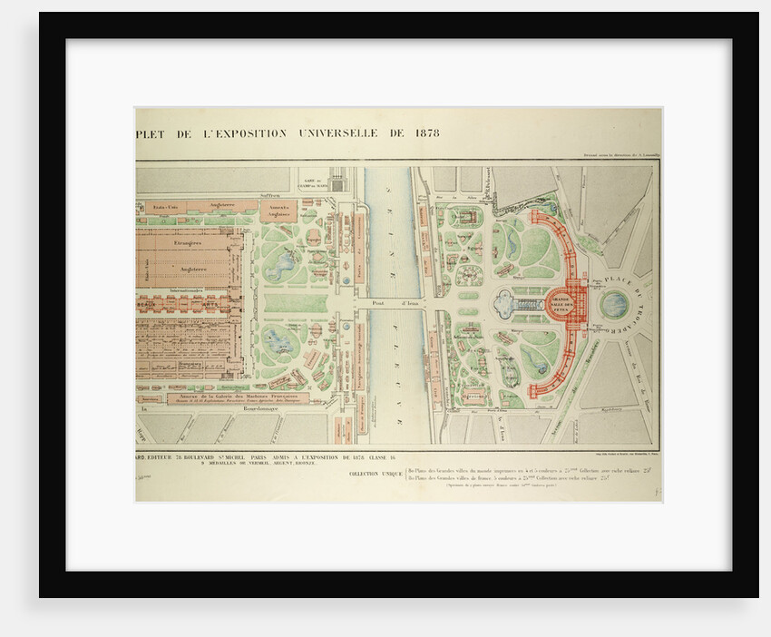 Map of the Universal Exposition of 1878 Paris by Anonymous