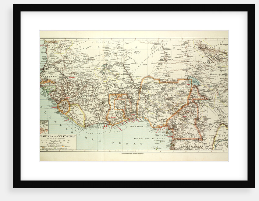 Old Map of South Western Africa by Anonymous