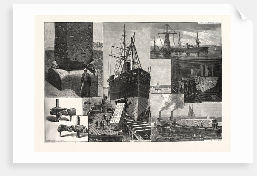 Obelisk, the Process Removal from Dessoug from Sketches F.S. Cozzens by Anonymous