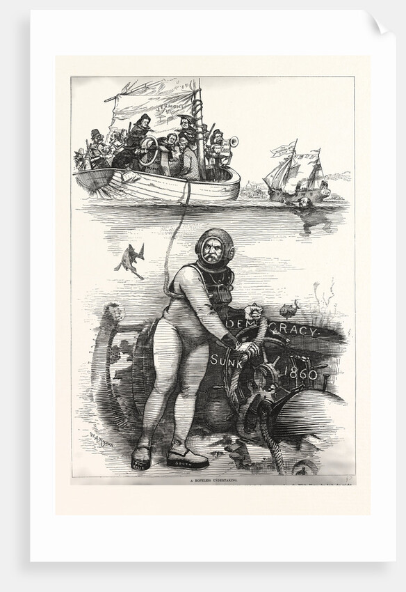 An Ancient Wreck. If I Only Had This Old Hulk Water above the Water and on the White House Dry-Dock by Anonymous