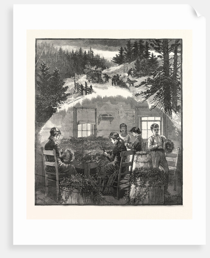 Making Wreaths, Preparing Christmas Greens by Anonymous