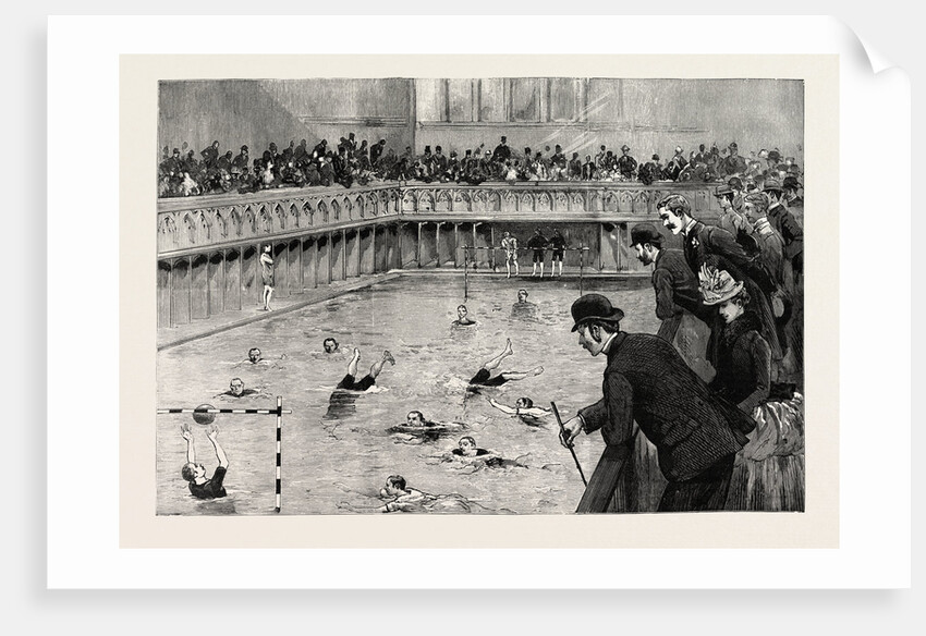 Water Polo Match at the Crown Baths, Kennington Oval, UK by Anonymous