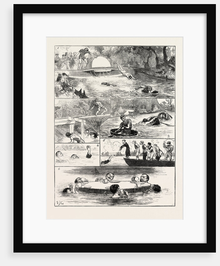 The London Swimming Club Contest at the Crystal Palace by Anonymous