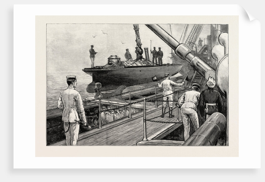 The Naval Manoeuvres: Out Torpedo Boat Whilst Under Way, on Board an Ironclad, Maritime by Anonymous
