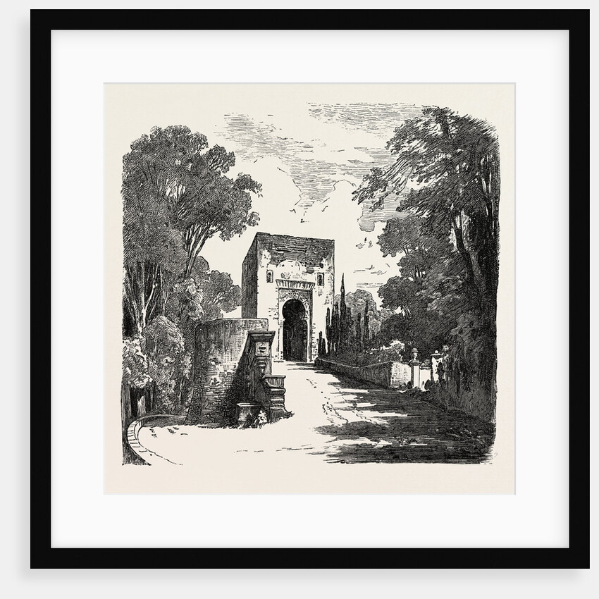 The Burning of the Alhambra at Granada: The Gate of Justice, Andalusia, Spain by Anonymous