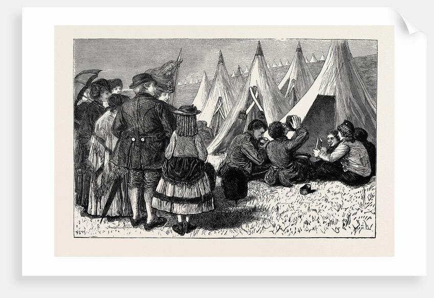 Seeing the Lions Fed, Dorsetshire Rustics in Blandford Camp at Dinner Time by Anonymous