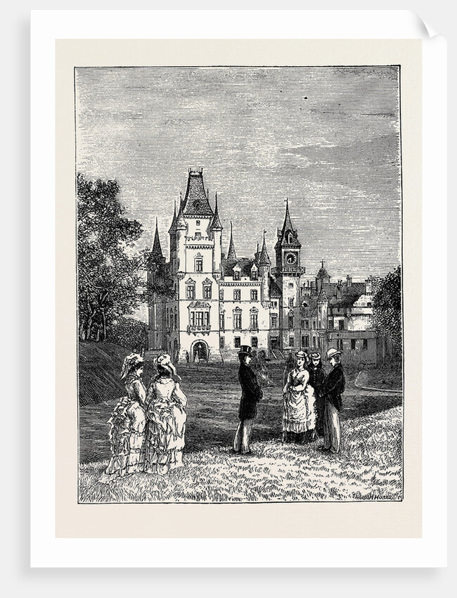 The Queen's Visit to Dunrobin: Dunrobin Castle by Anonymous