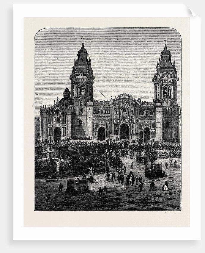 The Revolution in Peru: Hanging the Bodies of the Brothers Gutierrez Upon Lima Cathedral by Anonymous