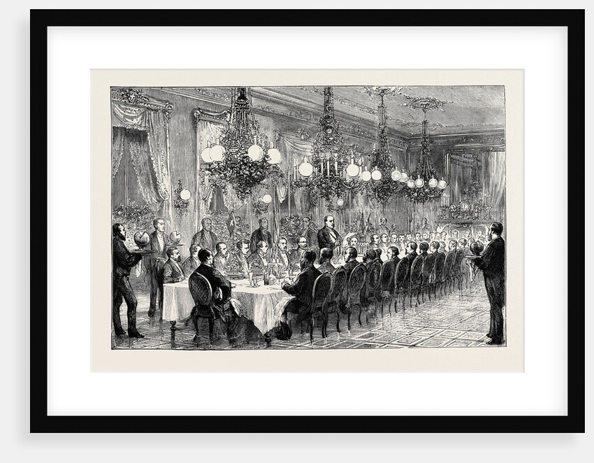 Banquet Given to the Alabama Arbitrators by the Geneva Conseil D'État, Count Sclopis Reading His Speech by Anonymous