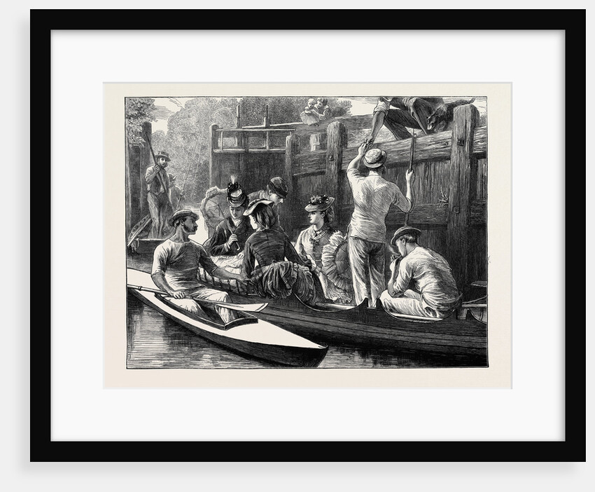 The Last Row of the Season, a Lock on the Thames by Anonymous