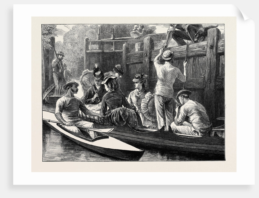 The Last Row of the Season, a Lock on the Thames by Anonymous