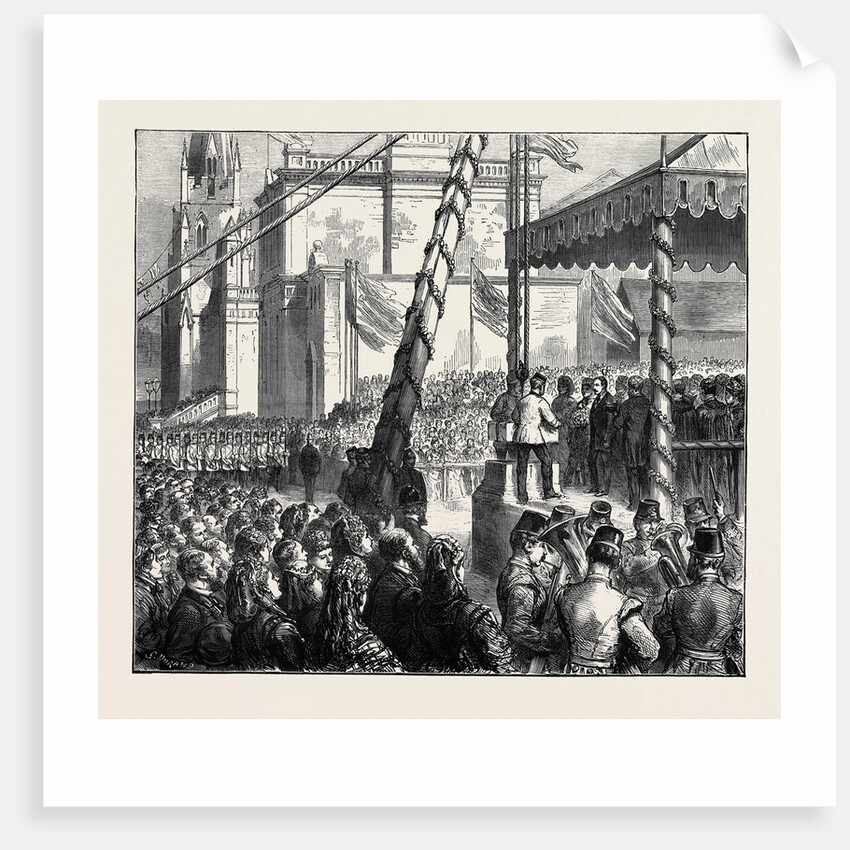 The Duke and Duchess of Teck at Southport: Princess Mary Laying the Foundation Stone of Cambridge Hall by Anonymous