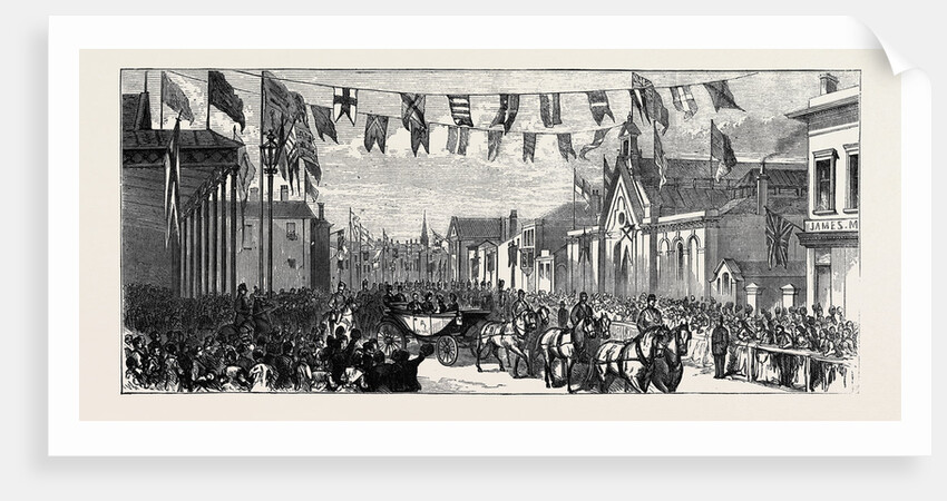 The Duke and Duchess of Teck at Southport: Arrival of the Duke and Duchess at the Railway Station by Anonymous