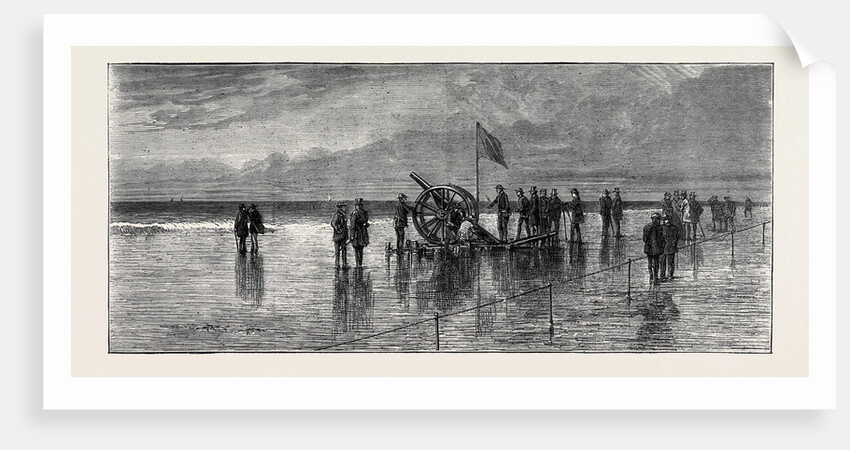The Duke and Duchess of Teck at Southport: Experiments with the 9-Pounder Whitworth Field Gun on Southport Sands by Anonymous