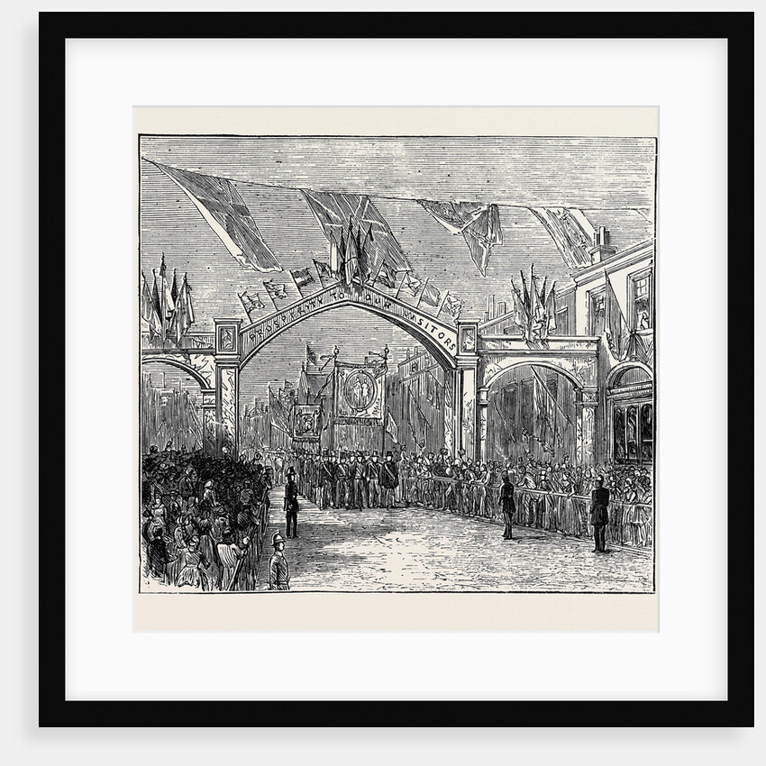The Duke and Duchess of Teck at Southport: The Triumphal Arch in Chapel Street by Anonymous